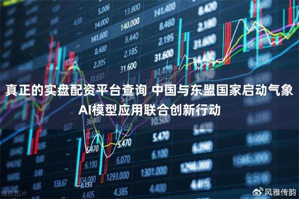 真正的实盘配资平台查询 中国与东盟国家启动气象AI模型应用联合创新行动